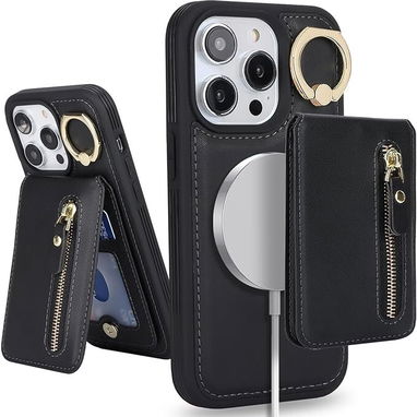 Funda tipo cartera para iPhone 15 Pro Max con MagSafe y tarjetero magnético | videojuegoshabana.com - Img 122008720