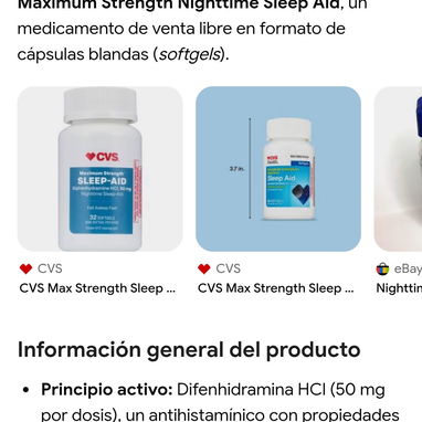 Benadrilina o difenhidramina, cápsulas blandas utilizadas en el alivio temporal de insomnio ocasional.Se puede pagar en - 5/5