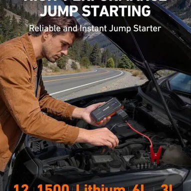 Arrancador Portátil AstroAI S8 1500A 12V con Power Bank, Linterna LED y Cables Inteligentes para Motores Gasolina 6.0L y - Img 123499716