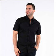 Camisa negra mangas cortas de hombre. - Img 58461147