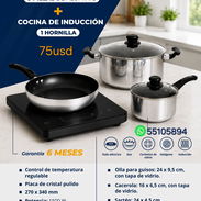 Combo Cocina Inducción + Juego de calderos - Img 56888156