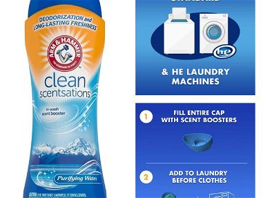 Detergente  limpio en lavado olor booster - prado limpio, 24 oz Arm & Hammer Scentsationse - Img 65339750