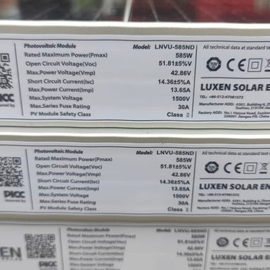 Panel Solar Bifacial de 585W - Img 123301652