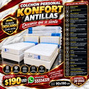 COLCHON PERSONAL KONFORT ANTILLAS, NUEVO EN SU EMPAQUE. VARIEDAD DE COLCHONES Y ARTÍCULOS PARA SU HOGAR CON SU FACTURA - Img 57595997