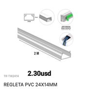 Canaleta plástica de 2m x 24mm x 14mm - Img 57976744
