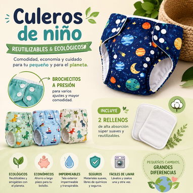 **Culeros reutilizables ecológicos para bebé** - 5/5