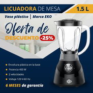 Licuadora, 1.5 L, batidora, 1 año de garantía, somos mipyme, 50796221 tlf - Img 50740230