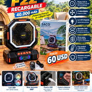 🔥 ¡VENTILADOR F22 RECARGABLE! 🔥 Nuevos en caja  💰 Precio: 6️⃣0️⃣USD  ⚡ CARACTERÍSTICAS TOP: 🔋 Batería de 40,000 mAh - Img 58400498
