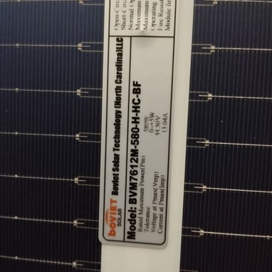 ☀️ Panel Solar marca Boviet de 580W Bifacial y Monocristalino con transporte incluido a lugares cercanos - 2/2