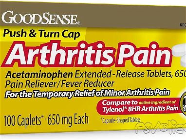 Acetaminophen 650mg Extended Arthritis Pain 100 tabletas - Img main-image-45672879