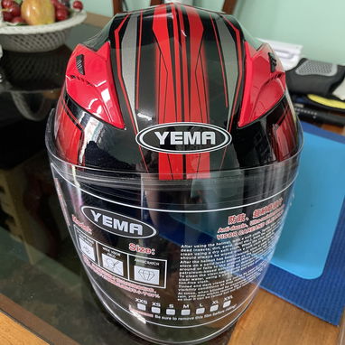 Casco para su moto Profesional cerrado con doble visera. Certificado! Rojo y negro. Con tomas de aire!! - Img 73402934