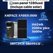 Ampace andes 1500 1462wh 2400w pico 3600w con panel - Img 56879910