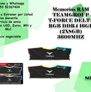 Memorias RAM TEAMGROUP T-FORCE DELTA RGB DDR4 16GB (2X8GB) 3600MHZ - Img 48096697