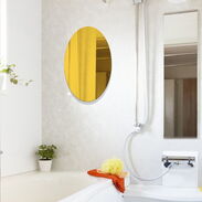 Espejo dorado acrílico autoadhesivo ovalado (no se rompe ni hay q hacer hueco en la pared) - Img 45203254
