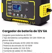 Cargador de batería de 12V 6A. Nuevo - Img 48703462