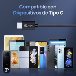 Audífonos de Cable Marca 1Hora//para celulares con puerto Tipo C// - Img 105155755