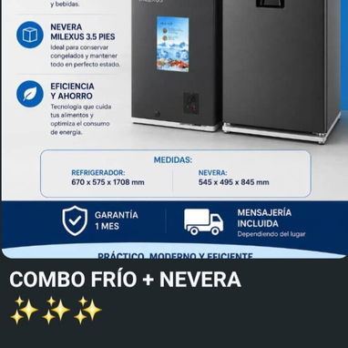 Combos Refrigerador + Nevera - Img 123649977