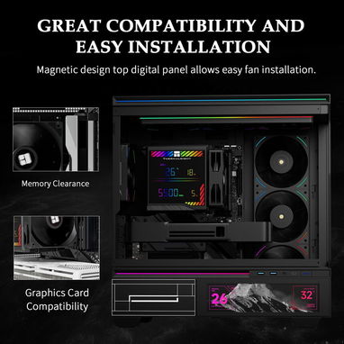 (X) Thermalright Peerless Assassin 140mm Digital ARGB – Enfriador de CPU Torre Doble Blanco con Pantalla Digital - Img 126479822