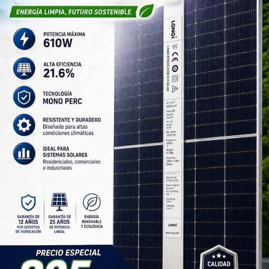PANELES SOLARES 450, 550, 595, 610 y 625W - 4/5