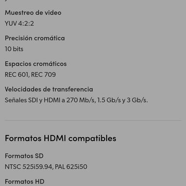 Blackmagic Design Video Assist Monitor portátil, grabador, alcance y visor 3G de 5 '' - 3/4