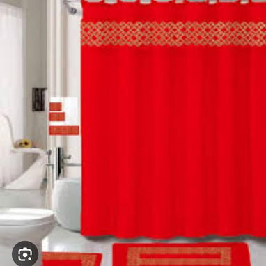 Set para baño. Cortina, alfombras, toallitas 18 piezas - Img 121493260