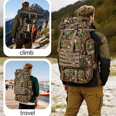 Mochila Multifuncional 80L- Se incluye de regalo una pequeña que hace juego - Img 123996971