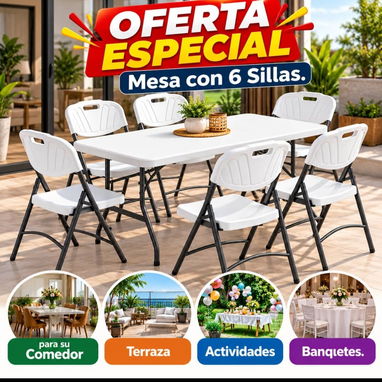MESAS Y SILLAS PLEGABLES, NUEVAS EN SU CAJA E IMPORTADAS - 2/4