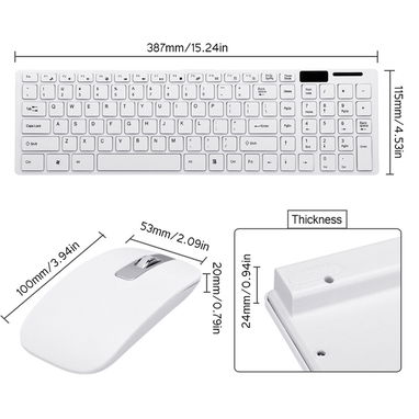 Kit Teclado y mouse Inalámbrico NEGRO Nuevo Caja - Img 124542016