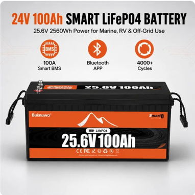 Bateria Buknuwo 24v 100Ah Smart - 9/10