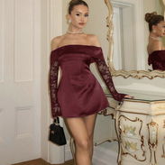 Vestido rojo vino - Img 55399080