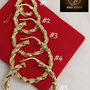 Variedad de modelos de argollas de oro 10k - Img 123681690