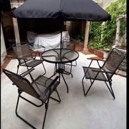 Juego de terraza negro con 4 sillas 220 usd - Img 57681965