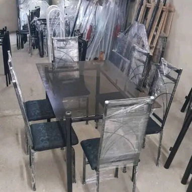 JUEGOS DE COMEDOR DE TUBOS CON CRISTAL DE 4 Y 6 SILLAS - Img 120111646