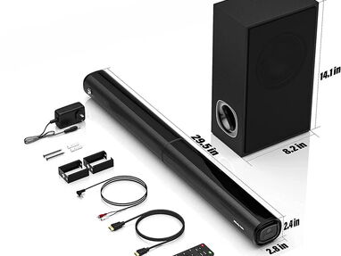 ✨️✨️ Pheanoo Barra de sonido TV 200W  Subwoofer calidad de sonido Extrema HD 3D Surround/Bluetooth/Salida Óptica. Okm - Img main-image