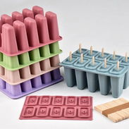 🍦 Molde para Paletitas de Helado 🧊 Forma de Picolé en Silicona ❤️ 10 Cavidades con Tapa  🎉 Ideal para Postres Caseros - Img 55233526