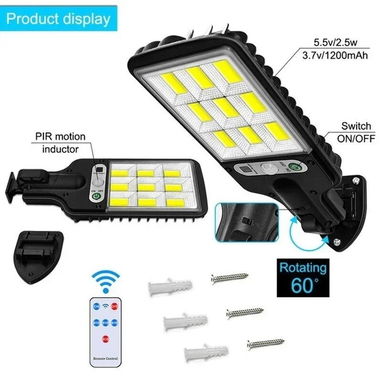 Lámpara solar para exteriores con sensor de movimiento, 4 modos, impermeable IP65. Nueva en su caja! - Img 118050319