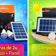 Lámpara recargable + bombillos + Panel - Img 55733139