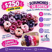 🎀 ACCESORIOS PARA EL CABELLO 💕 Scrunchies de satén - Img 57288439