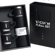 Set de termo de acero inoxidable con 3 tazas - Img 55066443
