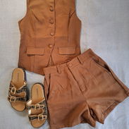 Conjunto short y chaleco color carmelita 15 usd - Img 57275747