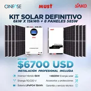 ⚡KIT SOLAR DEFINITIVO INVERSOR 6KW + BATERÍA 15KWH + 8 PANELES SOLARES | INSTALACIÓN COMPLETA INCLUÍDA ⚡ - Img 56024842