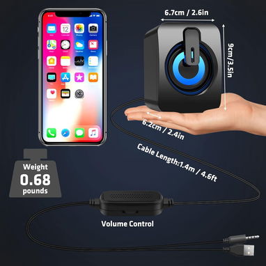 🔊​ BOCINAS PARA PC DE COLORES LEDS 🔊​ STEREO 🔊​ USB + PLUG 3.5 🔊​  5.887.23.60 - Img 103584462