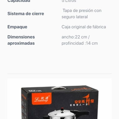 Olla presión 5 litros acero inoxidable - Img 123133301