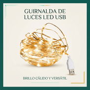 🛍️ Hilo de luz de 10 m 🔑 Código: Hilo852 📝 Hilo de luces de 10 metros, decorativo para fiestas o para iluminar espaci - Img 57533264