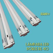 Lámpara Led doble de 40 (120cm de largo) con los tubos led incluidos 5500cup 53231461 Contamos con servicio de mensajerí - Img 53238006