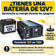 INVERSOR 12V A 110V para apagones | 300W / PICO 3000W | Centro Habana 60 - Img 57378148