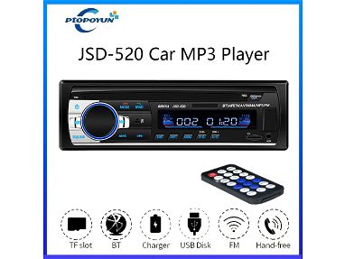 🛍️ Reproductora Musica para Auto Bluetooth (JSD-520) NUEVO ✅ Reproductora MP3 para su Carro SUPER CALIDAD - Img main-image-45327243