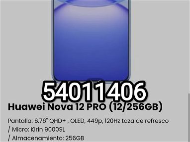 !!! Newww Huawei Nova 12 PRO (12/256GB) Pantalla: 6.76" QHD+ , OLED, 449p, 120Hz...!!! - Img main-image