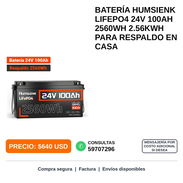 Batería Humsienk LiFePO4 24V 100Ah 2560Wh - Img 58466122