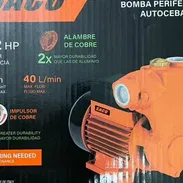 Ladrón de agua (bomba periférica autocebante) Potencia: 1/2HP Altura máxima: 30m Flujo máx  PRECIO 50 usd40 L/min - Img 54617435